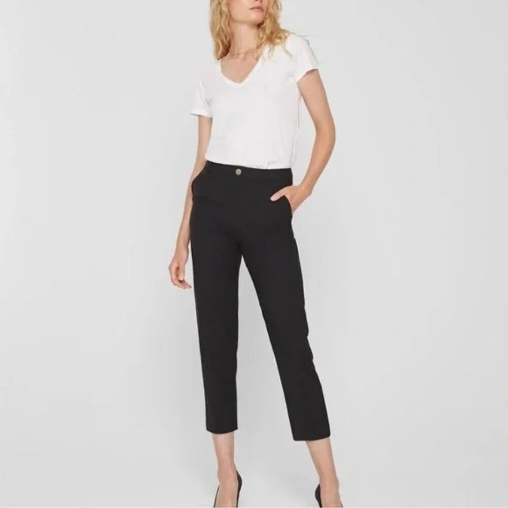 Club Monaco Borrem Pant in Black Ankle Wool Straight Leg Suit Trouser Sz 6 NWOT